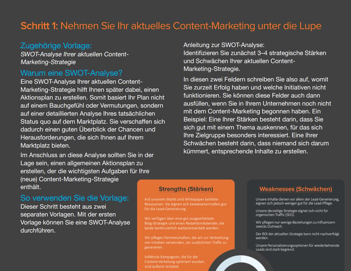 Vorlagen zur Content-Planung Vorschau 2
