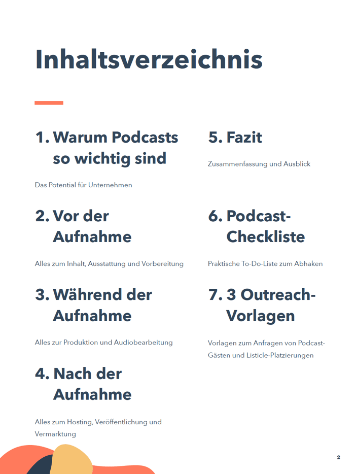 Inhaltsverzeichnis