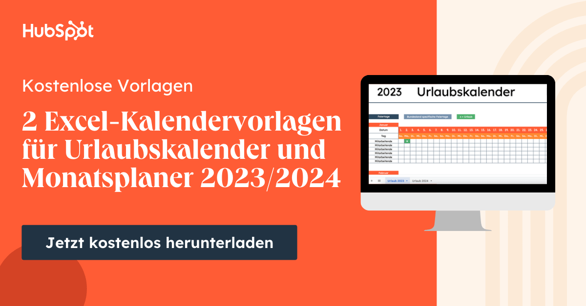 Kostenlose Excel-Kalendervorlagen