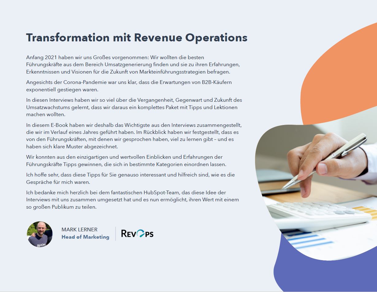 Transformation mit Revenue Operations